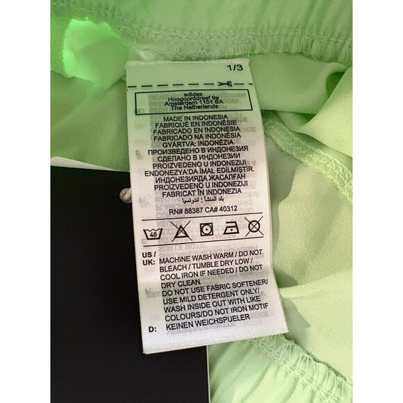 Adidas Pacer Training 3 Stripes Woven High Rise 3" Shorts Women's XL Green New! - Picture 4 of 12